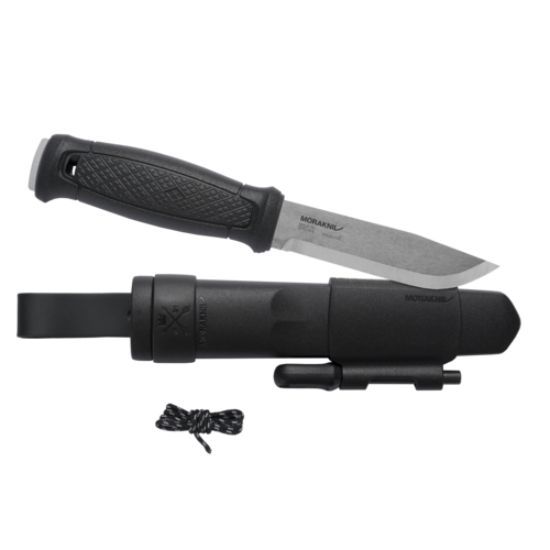 Morakniv Garberg нож за кемпинг с комплект за оцеляване (S), черен