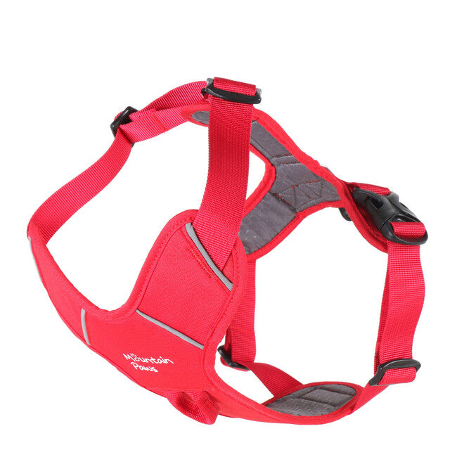 Mountain Paws Dog Harness мъжко мека тъпалирана каишка за кучета, червена, средна