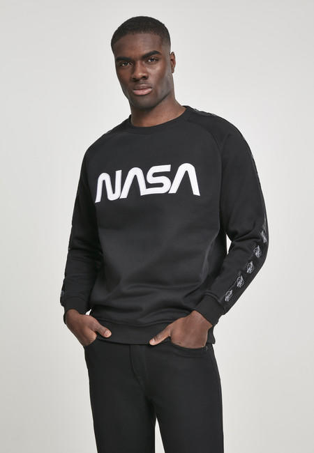 Urban Classics NASA Wormlogo Rocket суитшърт мъжки, черен
