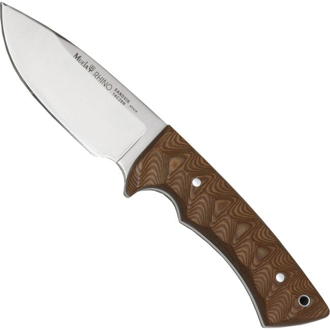 MUELA Rhino нож с фиксирана острие Micarta, пясък