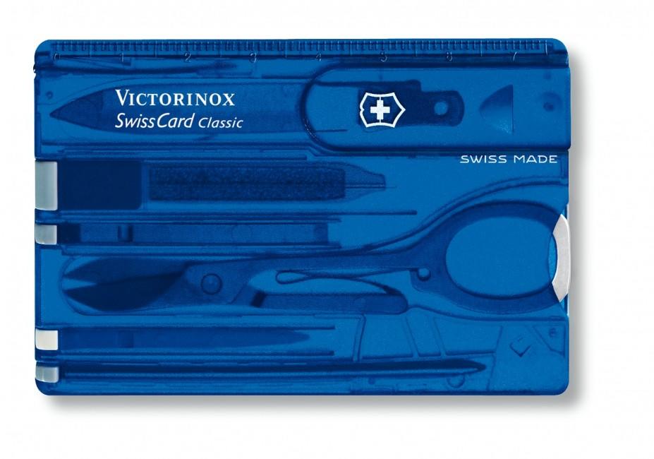 Victorinox SwissCard мултифункционална карта 10 в 1, синя