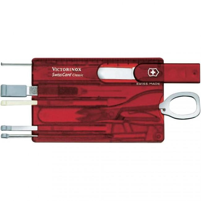 Victorinox SwissCard мултифункционална карта 10в1, червена
