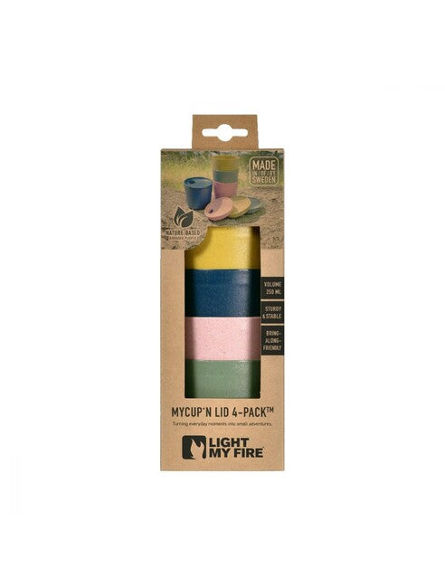 LIGHT MY FIRE MyCup'n Lid кратко чаша, 4бр. кафяво-бели
