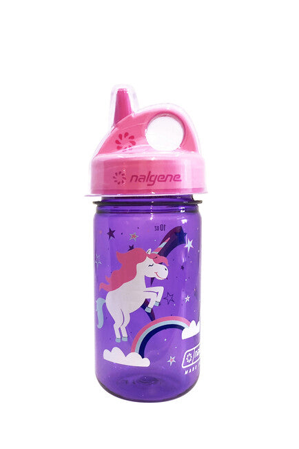 Nalgene Grip-n-Gulp Sustain бутилка за деца, 0,35 л, лилава Unicorn