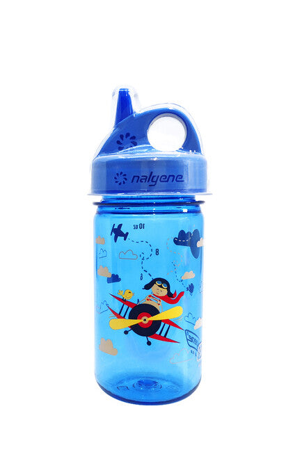 Nalgene Grip-n-Gulp Sustain бутилка за деца 0,35 л, синя двустенна