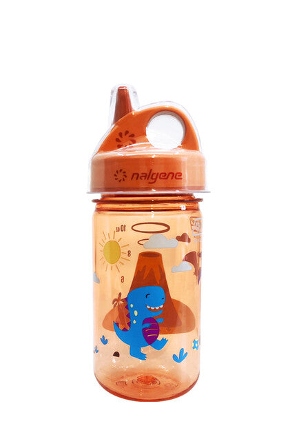 Nalgene Grip-n-Gulp Sustain бутилка детска 0,35 л, оранжев вулкан