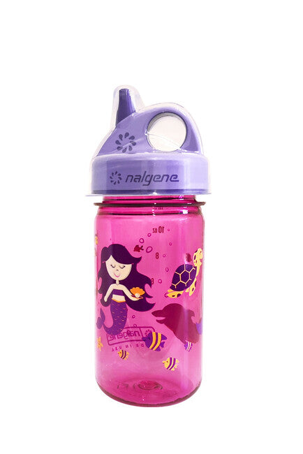 Nalgene Grip-n-Gulp Sustain бутилка детска 0,35 л, розова Русалка