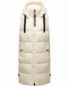 Navahoo Schnuffelchen women's long vest, offwhite