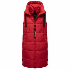 Navahoo Schnuffelchen women's long vest, salsa red
