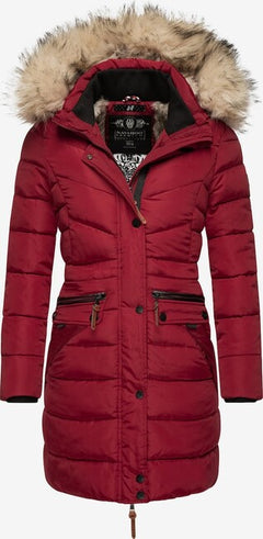 Navahoo Paula ženska zimska parka s kapuco, Dark red