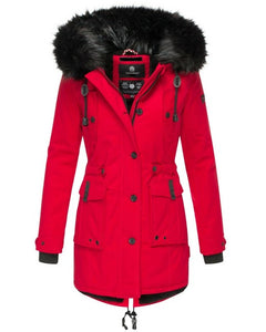 Navahoo Luluna women's winter hooded jacket, red