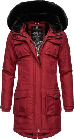 Navahoo Tiniis ženska zimska jakna s kapuco, Blood red