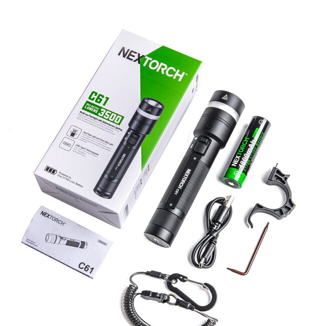 NEXTORCH C61 двулъчев тактически фенер, 3500 lm