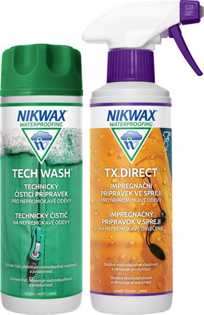 Nikwax Twin Tech Wash / TX.директен Spray-On комплект от 2 бр., 300ml