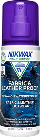Nikwax Fabric & Leather Proof Spray импрегниращ препарат със спънджа в спрей за кожена и комбинирана обувки, 125ml