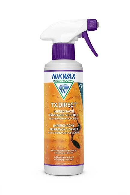 Nikwax TX.директен Spray-On импрегниращ спрей за непромокаемо облекло, 300ml