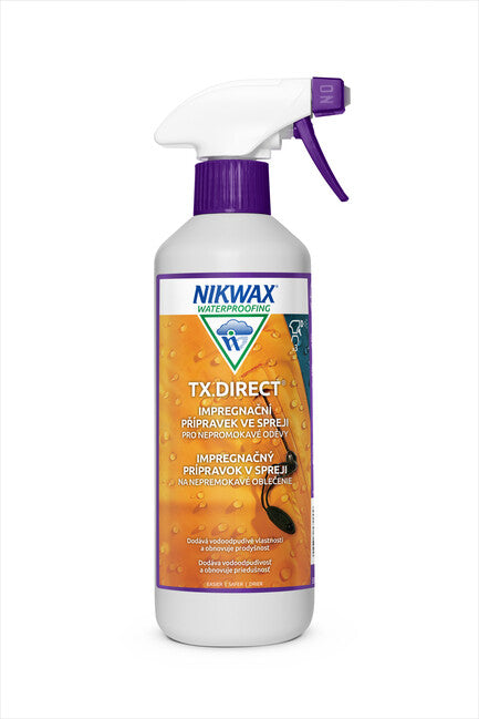 Nikwax TX.директен Spray-On импрегниращ спрей за непромокаемо облекло, 500ml