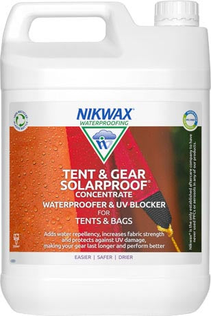 Nikwax Tent & Gear Solar Proof Concentrate импрегниращ препарат за палатки и външно оборудване концентриран, 5l