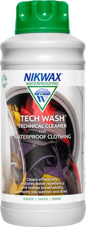 Nikwax Tech Wash препарат за пране на открит облекло и синтетични спални торби, 1l