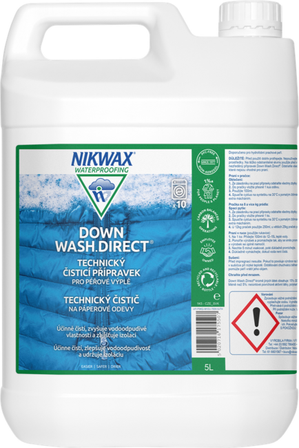 Nikwax Down пране.директен чистящ препарат за водоустойчиво и обикновено перо, 5л