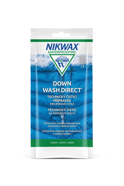 Nikwax Down Wash препарат за перене на водоустойчиво и обикновено пухче Direct Sachet Wash.Direct, 100ml