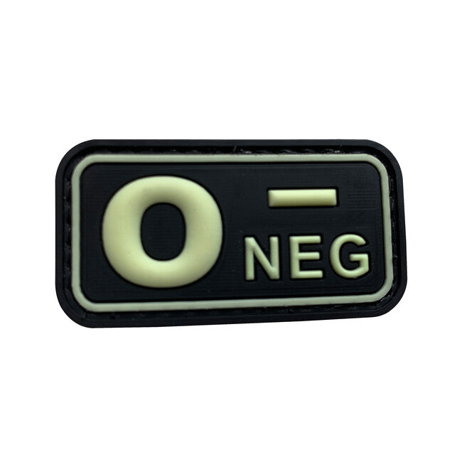 WARAGOD O NEG нашивка PVC светеща в мрак
