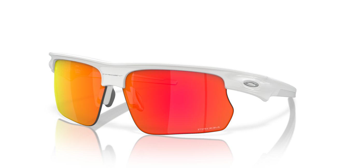 Oakley BISPHAERA слънчеви очила с рамка Polished White и със стъкла Prizm Ruby, 68