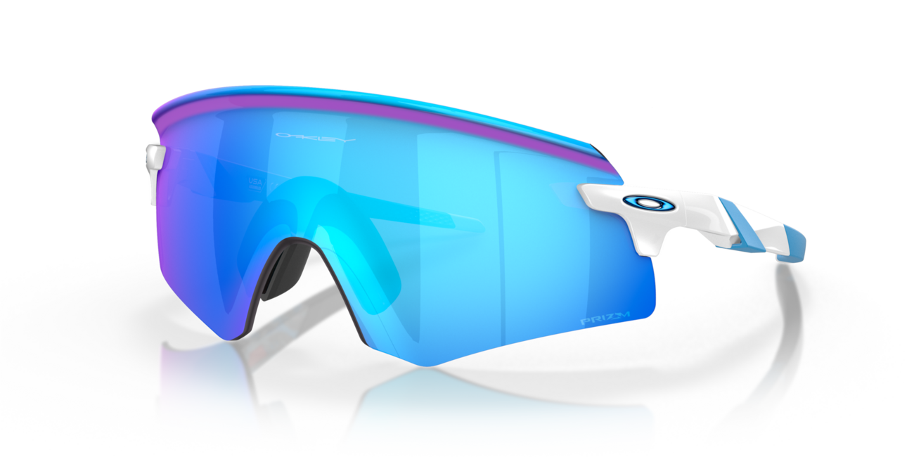 Oakley ENCODER слънчеви очила с рамка Polished White и стъкла Prizm Sapphire