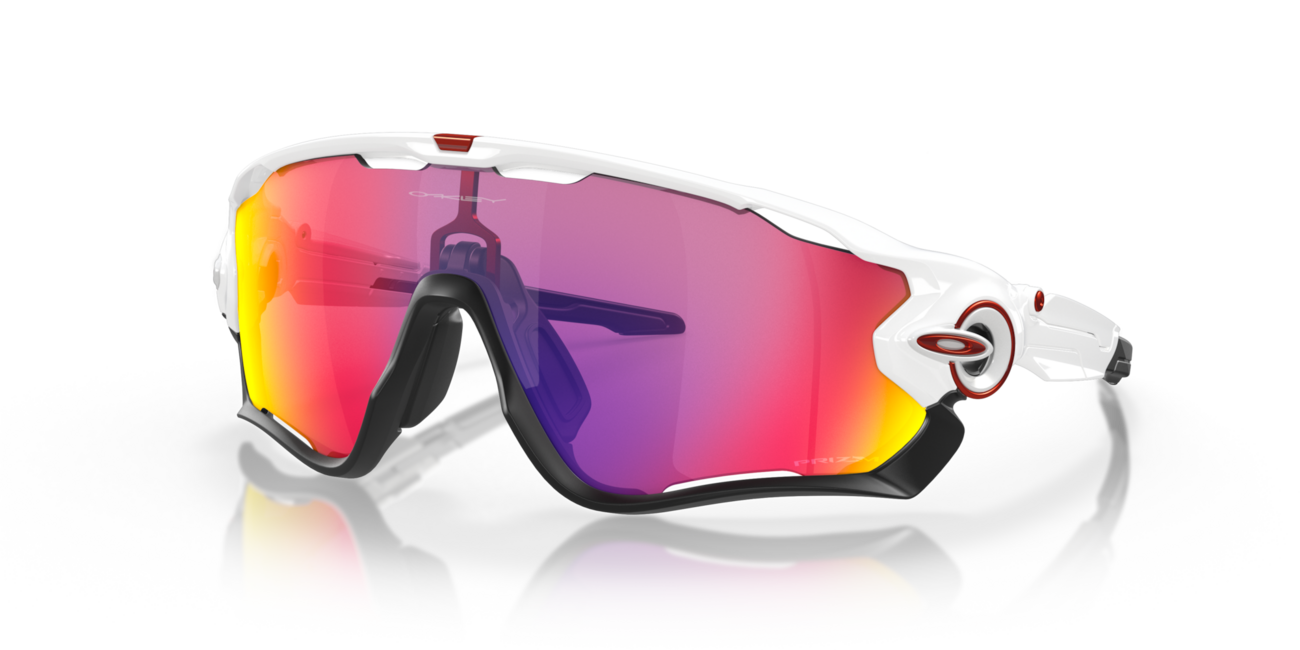 Oakley JAWBREAKER слънчеви очила с рамка Polished White и със стекла Prizm Road
