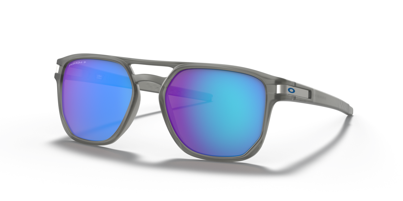 Oakley LATCH BETA слънчеви очила с рамка Matte Grey Ink и със стъкла Prizm Sapphir Irid Polar, 54