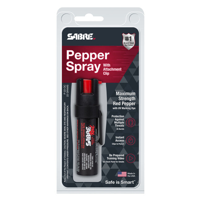 SABRE RED джобен защитен спрей с клип, 22 ml