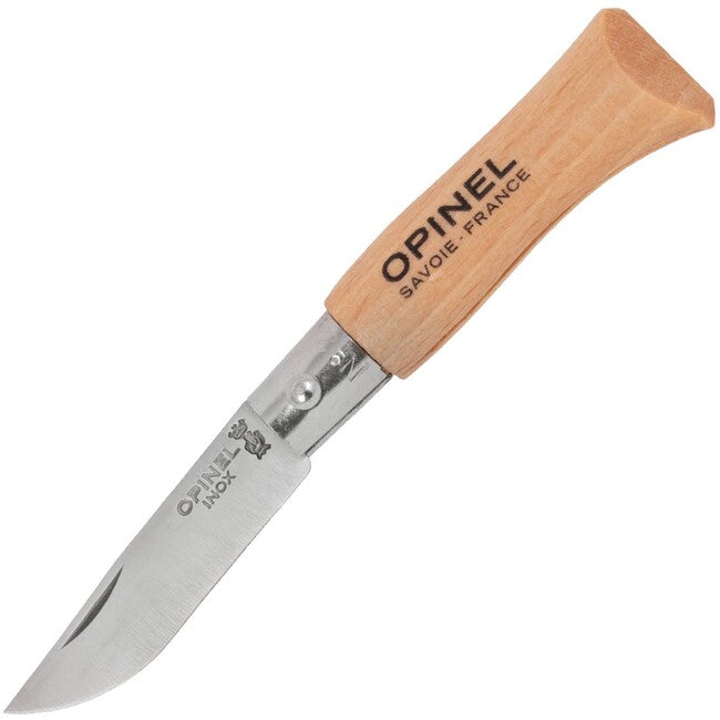 Opinel N°02 сгъваем нож Inox Beech, кафява