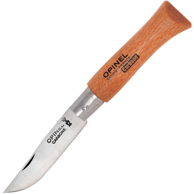Opinel N°04 сгъваемо острие Carbon Beech, кафяво