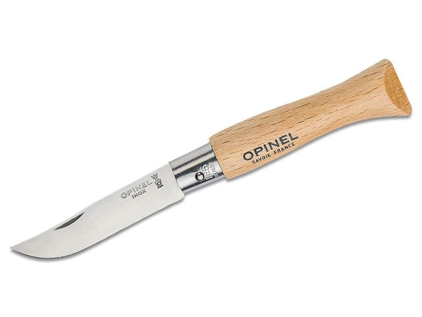 Opinel N°05 Inox джобен нож със затвор, кафяв