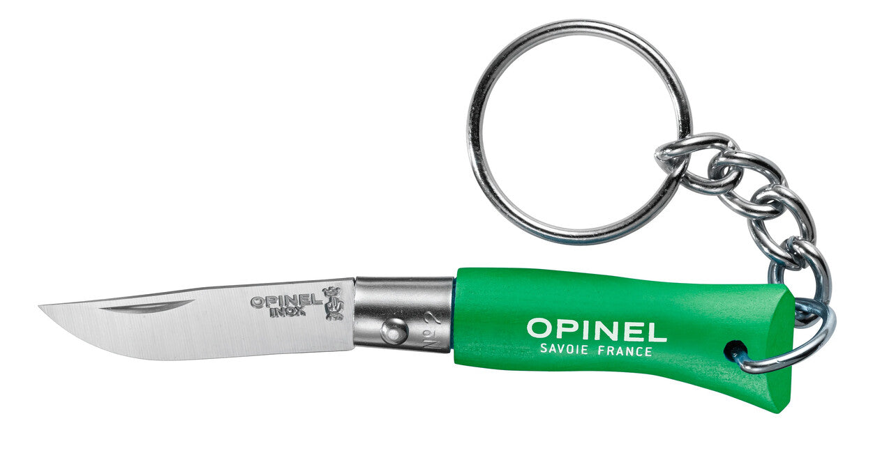 Opinel VRI N°02 сгъваем нож на ключодържател, зелен