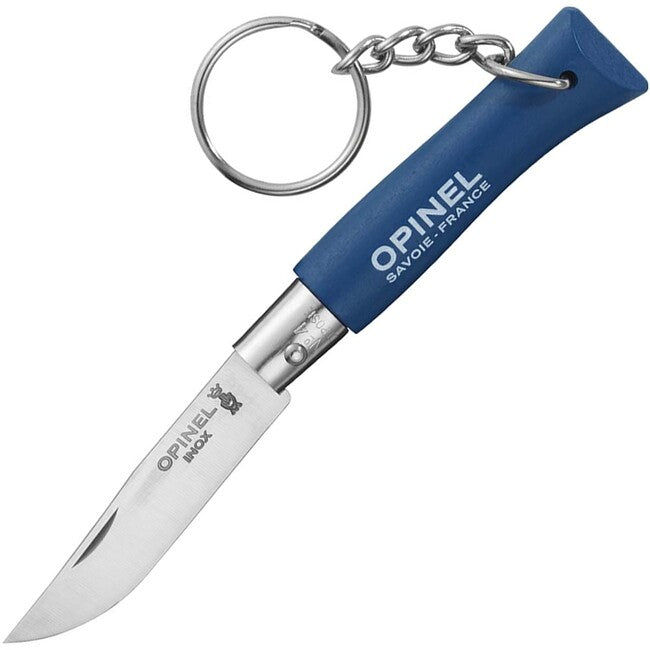 Opinel VRI N°04 сгъваем нож с ключодържател, тъмносиньо