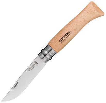 Opinel VRI N°08 сгъваем нож Inox блистер, кафяв