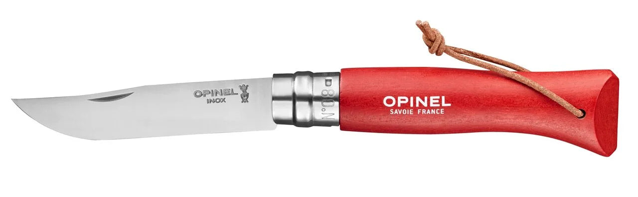 Opinel VRI N°08 Inox Trekking затварящ нож, червен