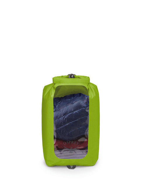 OSPREY DRY SACK 20 W/прозорец непромокаем чувал, лимонено зелен