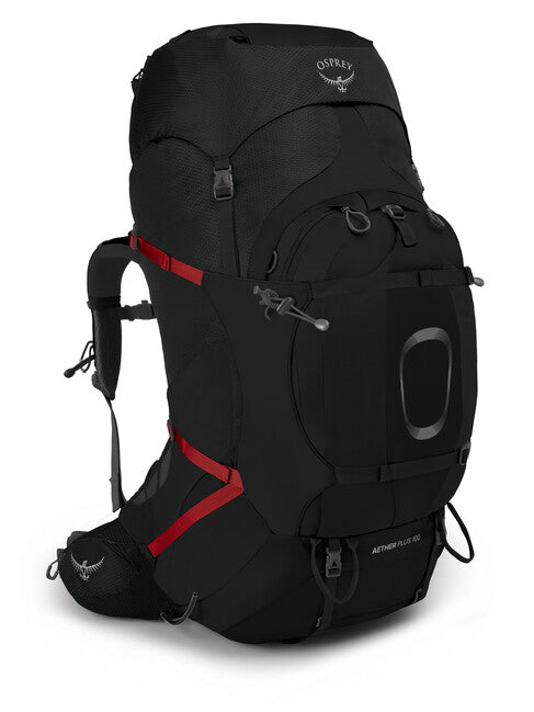 OSPREY AETHER PLUS 100 туристическа раница, черна