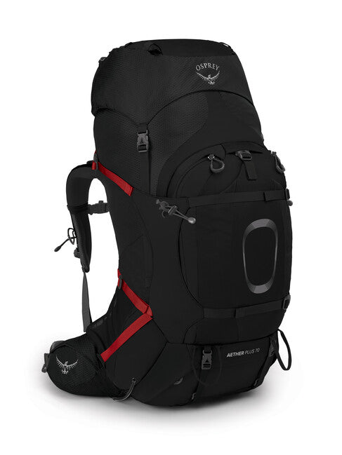 OSPREY AETHER PLUS 70 туристическа раница, черна