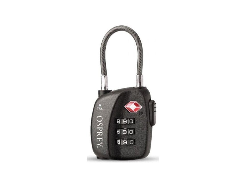OSPREY TSA 3 DIAL CABLE LOCK заключване, черно