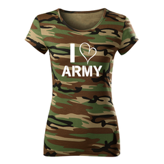 DRAGOWA women's t-shirt I love army 150 g/m², camo