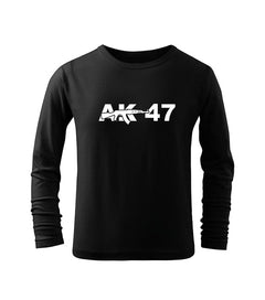DRAGOWA детска блуза с дълъг ръкав AK-47, черно