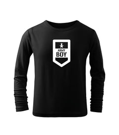 DRAGOWA детска блуза с дълъг ръкав army boy, черно