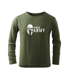 DRAGOWA Spartan детска army тениска с дълъг ръкав, маслинено