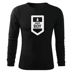 DRAGOWA Fit-T μακρυμάνικο μπλουζάκι army boy 160 g/m², μαύρο