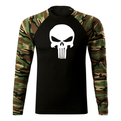 DRAGOWA Fit-T μακρυμάνικο μπλουζάκι Punisher 160 g/m², woodland