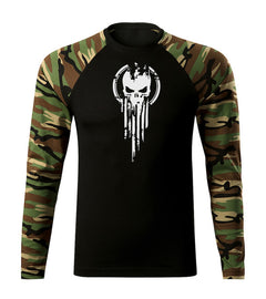 DRAGOWA Fit-T μακρυμάνικο μπλουζάκι skull 160 g/m², woodland