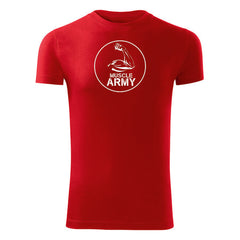 DRAGOWA μπλουζάκι fitness muscle army biceps 180 g/m², κόκκινο